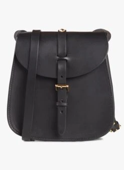 LE SAB - Kleine, Leren Schoudertas Met Gesp | Zwart