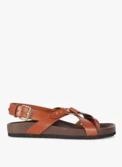 Soeur MEXICO - Platte, Leren Sandalen | Bruin