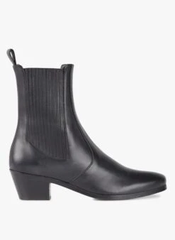 Soeur GAZETTE - Leren Enkellaarzen Met Hak | Zwart