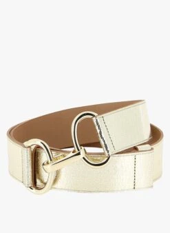 LA CHANZY - Ceintuur Van Splitleer | Goudkleurige