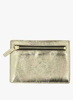 PARIS-BELEM - Glanzende, Leren Portemonnee | Goudkleurige