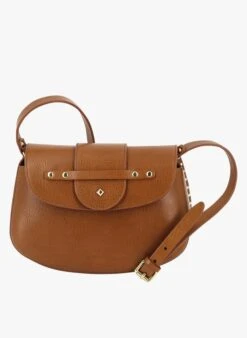 LE COURCY - Leren Schoudertas Met Klep | Bruin