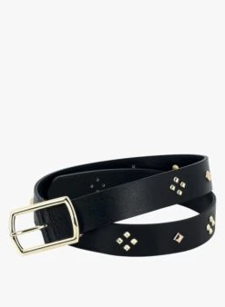 LA MONTMARTRE - Leren Ceintuur Met Studs | Zwart