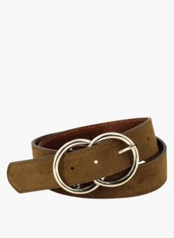 LA BULLE - Suède Ceintuur Met Gesp | Bruin