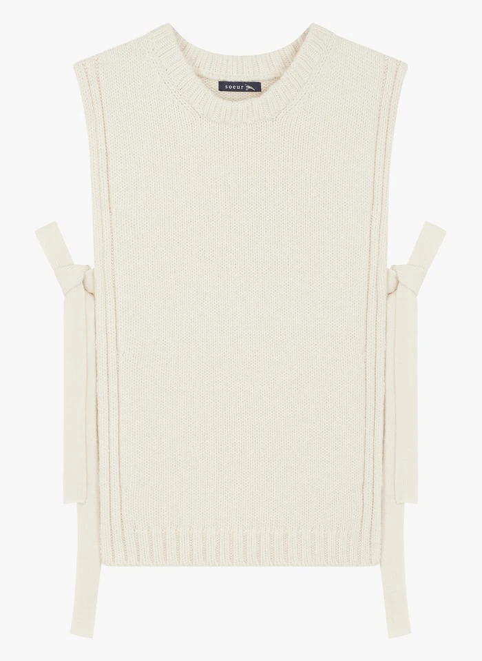 Soeur UZEL - Wollen Kraag Met Frontje | Beige - Afbeelding 3