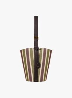 Soeur SAUL - Gestreepte Buideltas Van Leer En Stof | Veelkleurig