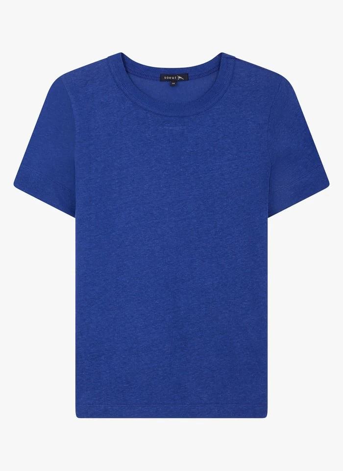 Soeur CYRIL - T-shirt Met Ronde Hals Katoenblend | Blauw - Afbeelding 3