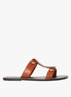 Soeur TARANIS - Platte, Leren Slippers | Zwart