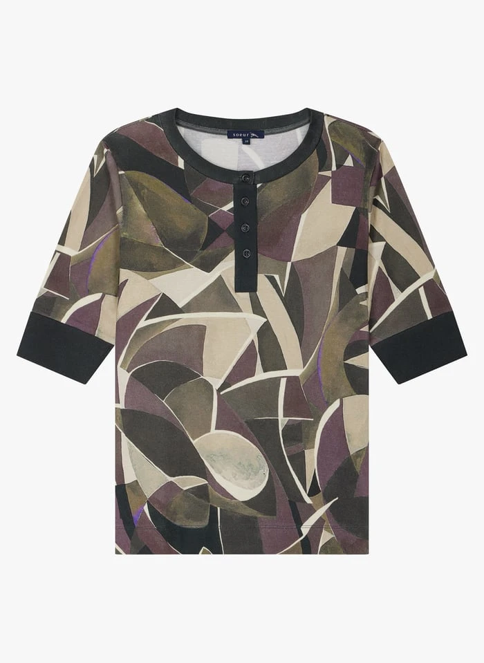 Soeur MONALISA - T-shirt Van Katoenjersey Met Print | Grijs - Afbeelding 3