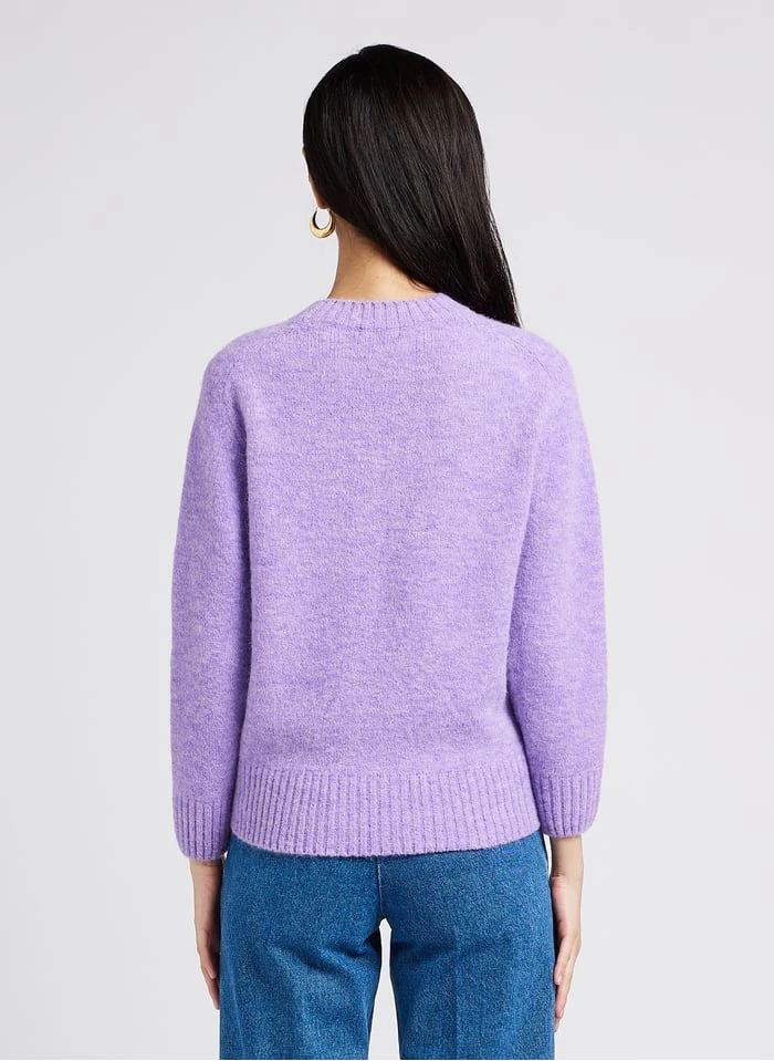 Soeur ENVIE - Gebreide Trui Met Ronde Hals | Violet - Afbeelding 2