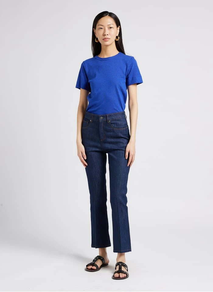 Soeur CYRIL - T-shirt Met Ronde Hals Katoenblend | Blauw - Afbeelding 4