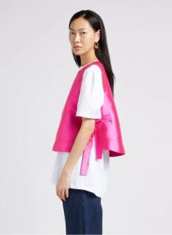 Soeur TISHKA - Mouwloze, Satijnen Top | Roze