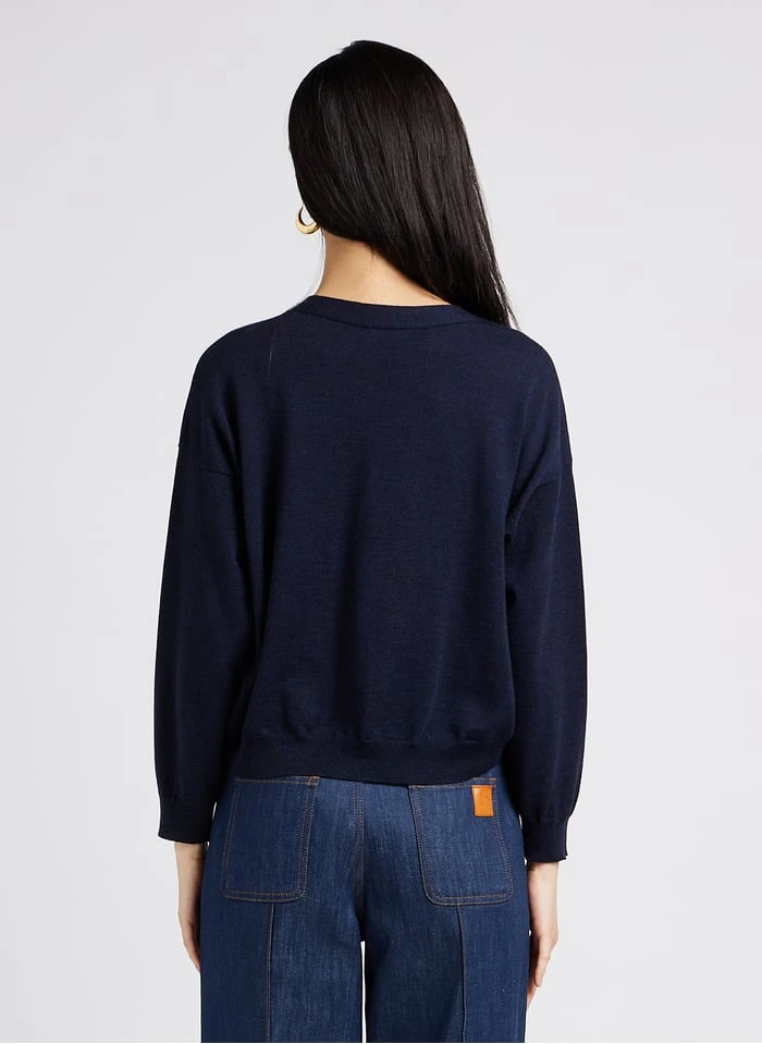 Soeur IDEM - Wollen Vest Met Knoopsluiting | Blauw - Afbeelding 2