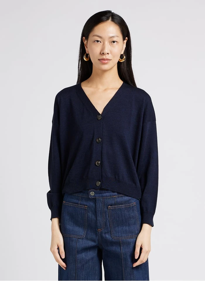 Soeur IDEM - Wollen Vest Met Knoopsluiting | Blauw - Afbeelding 4