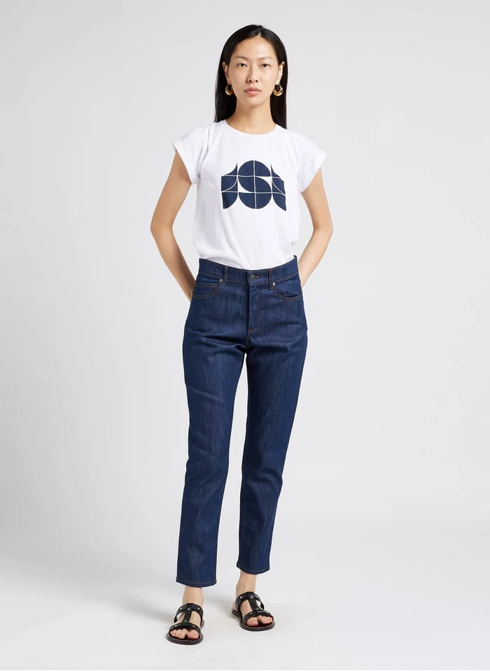 Soeur VALENTINA - T-shirt Met Ronde Hals En Zeefdruk Katoenblend | Wit - Afbeelding 4