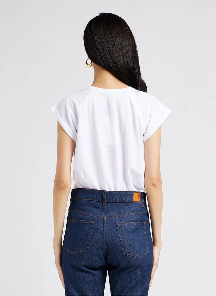 Soeur VALENTINA - T-shirt Met Ronde Hals En Zeefdruk Katoenblend | Wit - Afbeelding 2