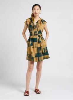 Soeur TELLA - Korte Jurk Van Katoenpopeline Met Print | Veelkleurig