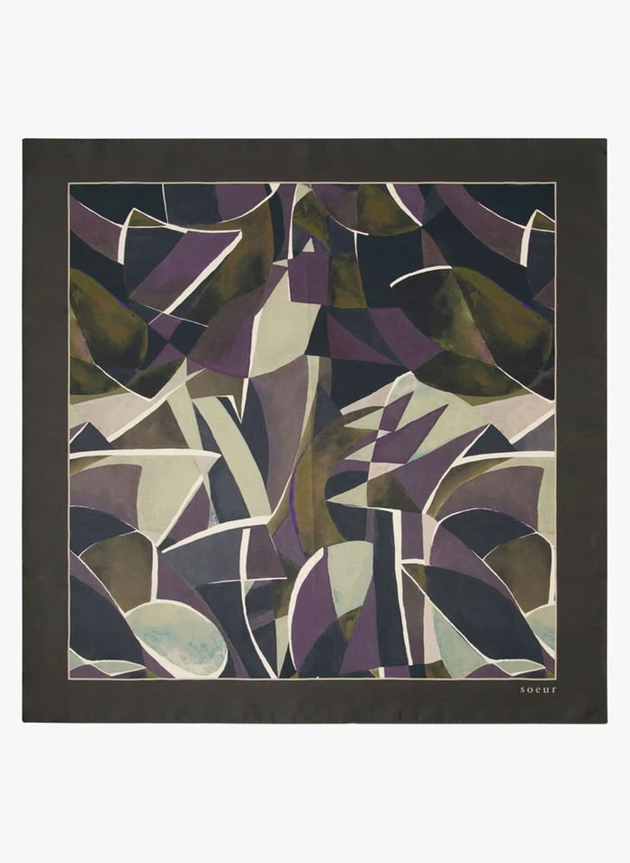 Soeur CAPUCINE - Zijden Foulard Met Print | Grijs