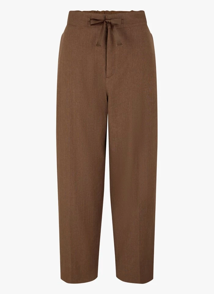 Soeur SARAJEVO - Rechte, Linnen Broek Met Chiné-effect | Bruin - Afbeelding 3