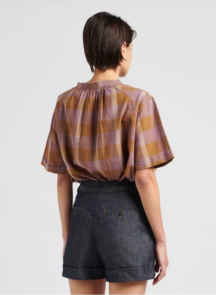 Soeur URBAINE - Geruite Blouse Van Katoenen Voile | Veelkleurig - Afbeelding 2