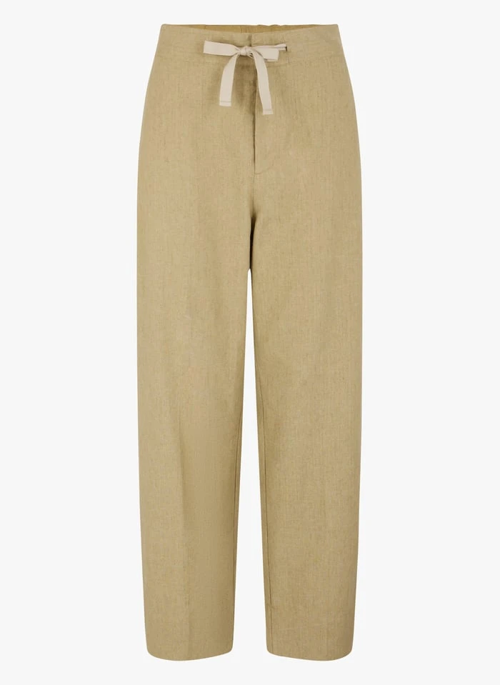 Soeur SARAJEVO - Rechte, Linnen Broek Met Chiné-effect | Beige - Afbeelding 3