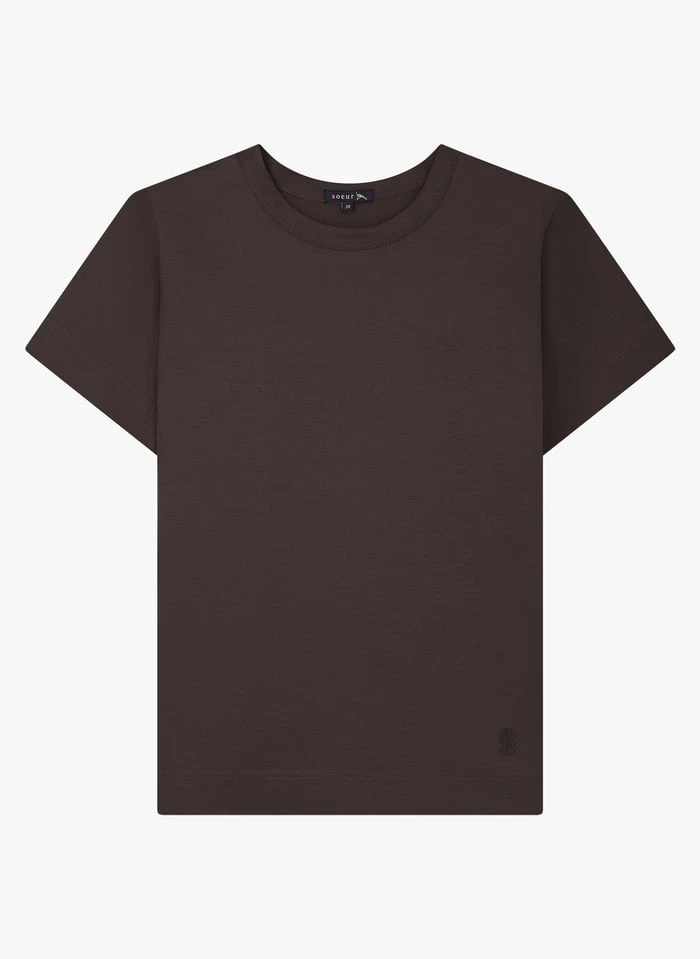 Soeur BASIC - Katoenen T-shirt Met Ronde Hals | Grijs - Afbeelding 3