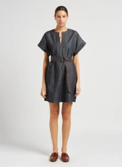 Soeur TAHARA - Korte Jurk Van Chambray | Jeans Onbewerkt