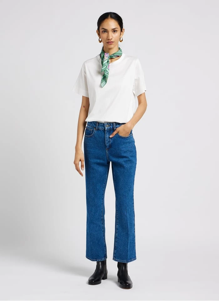 Soeur BASIC - Katoenen T-shirt Met Ronde Hals | Wit - Afbeelding 4