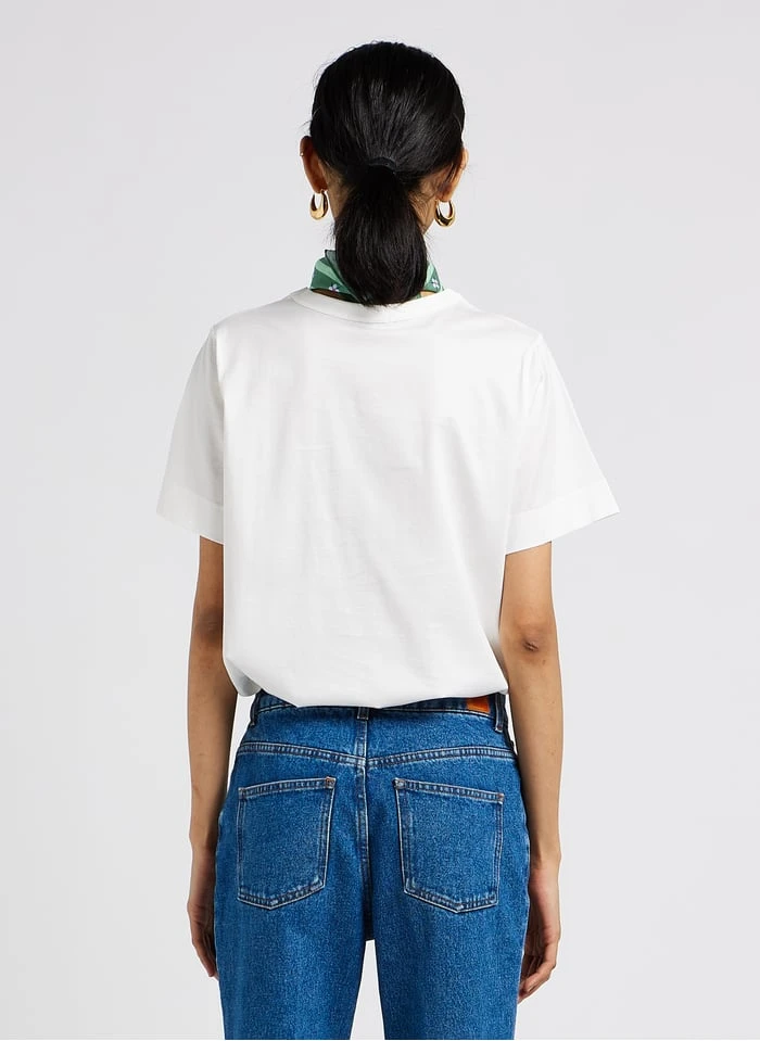 Soeur BASIC - Katoenen T-shirt Met Ronde Hals | Wit - Afbeelding 2