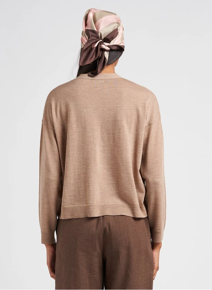 Soeur IDEM - Wollen Vest Met V-hals | Beige - Afbeelding 2