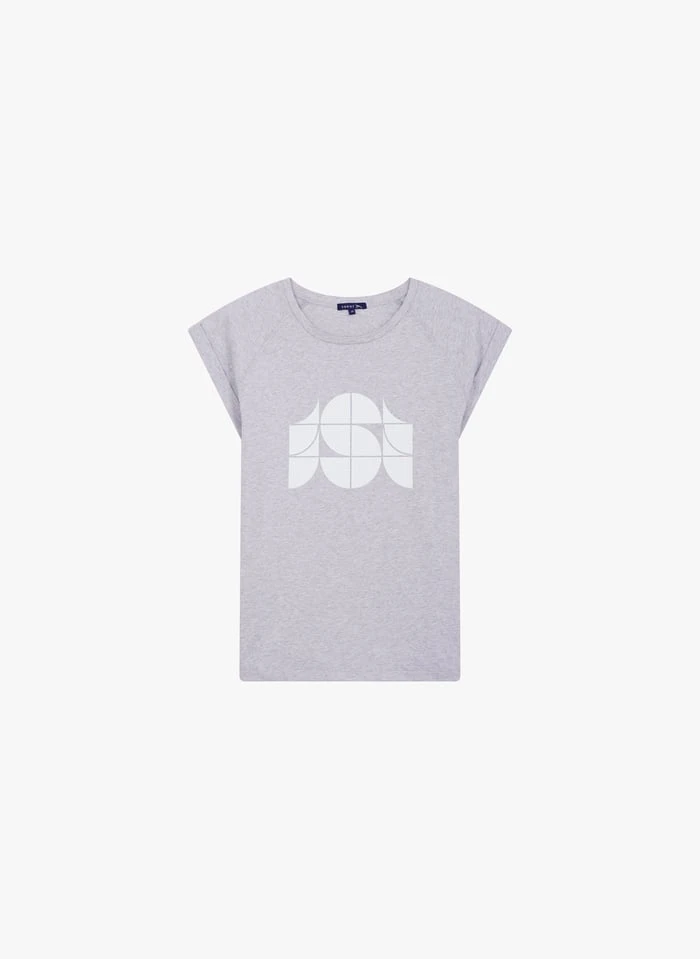 Soeur VALENTINA - Katoenen T-shirt Met Ronde Hals | Grijs - Afbeelding 3