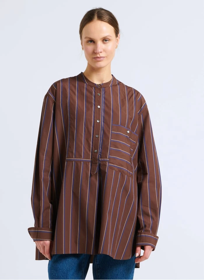 Soeur SEVILLE - Katoenen Top Met Maokraag | Veelkleurig