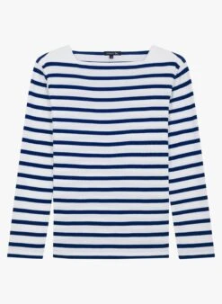 Soeur KATY - Gestreept Shirt Met Boothals | Wit