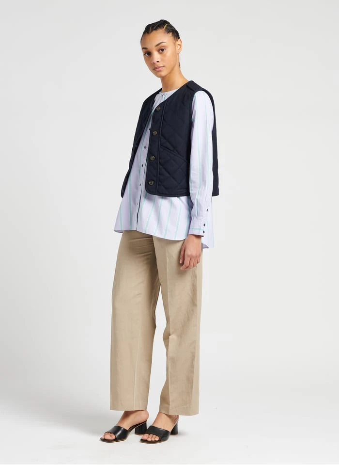 Soeur ULLA - Vest Van Wollen Gabardine | Blauw - Afbeelding 4