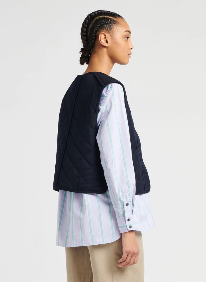 Soeur ULLA - Vest Van Wollen Gabardine | Blauw - Afbeelding 2