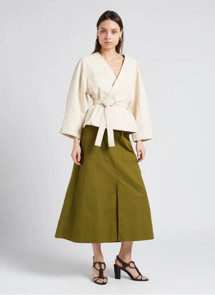 Soeur TAHO - Kimono Met Overslag Biokatoen | Beige - Afbeelding 5