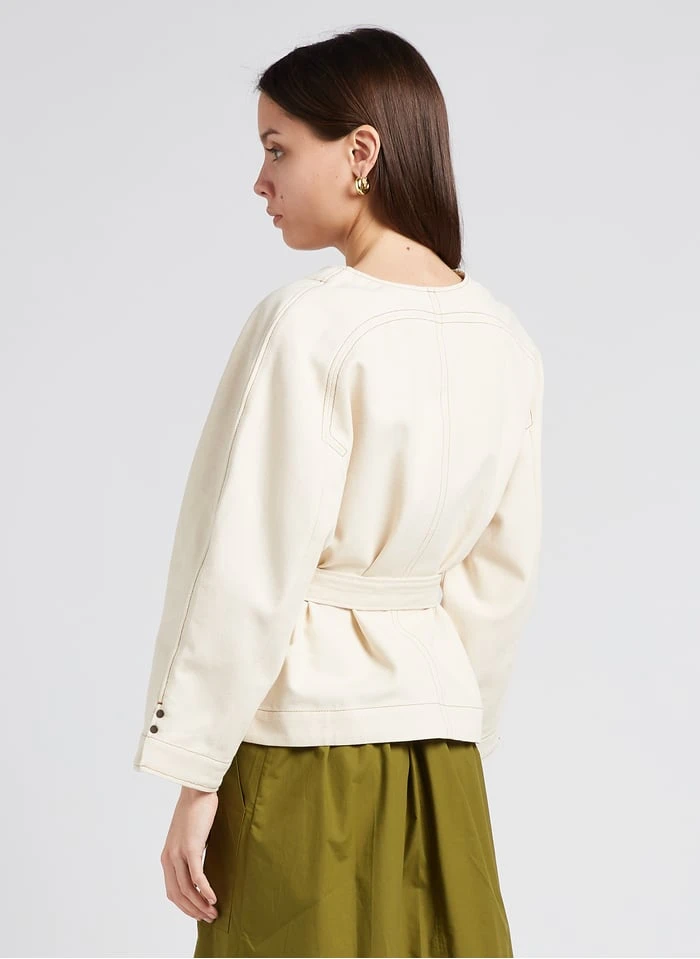 Soeur TAHO - Kimono Met Overslag Biokatoen | Beige - Afbeelding 2