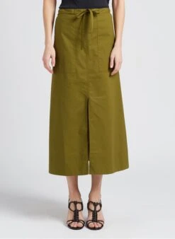 Soeur TERESA - Lange Jurk Van Katoenpopeline | Groen