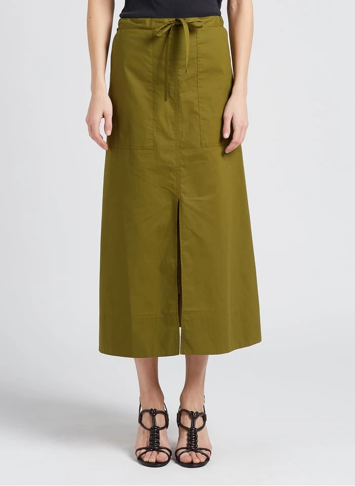 Soeur TERESA - Lange Jurk Van Katoenpopeline | Groen