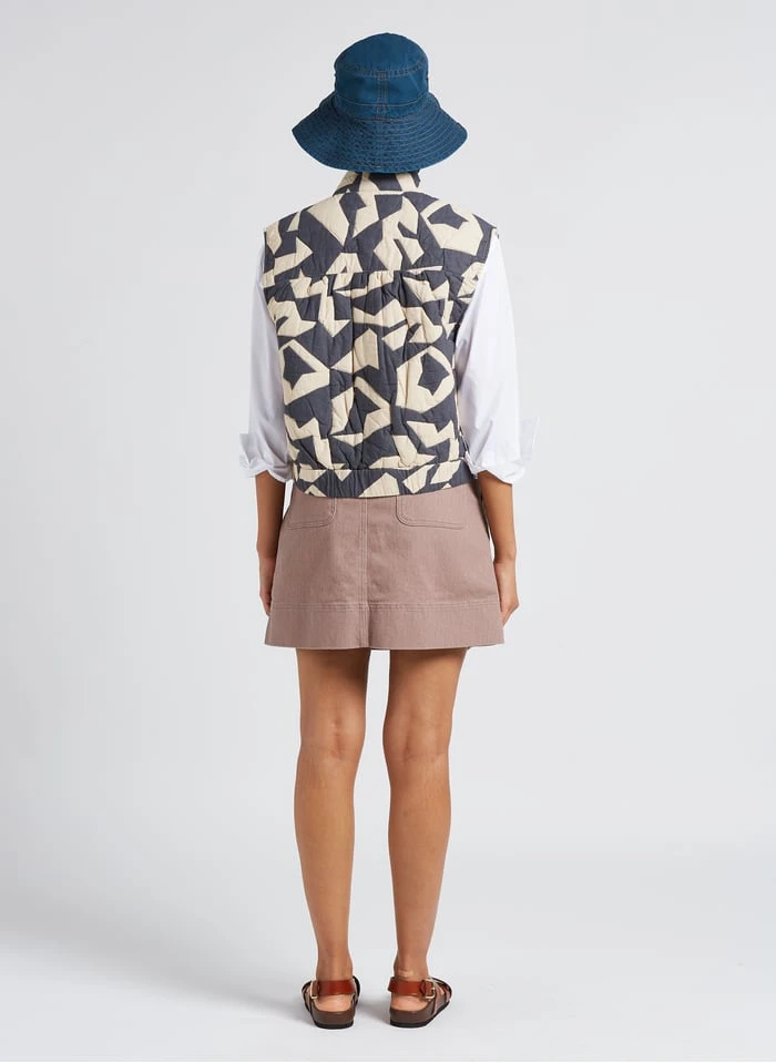 Soeur MUGUET - Korte Rok Van Katoenen Denim Met Ceintuur | Violet - Afbeelding 7