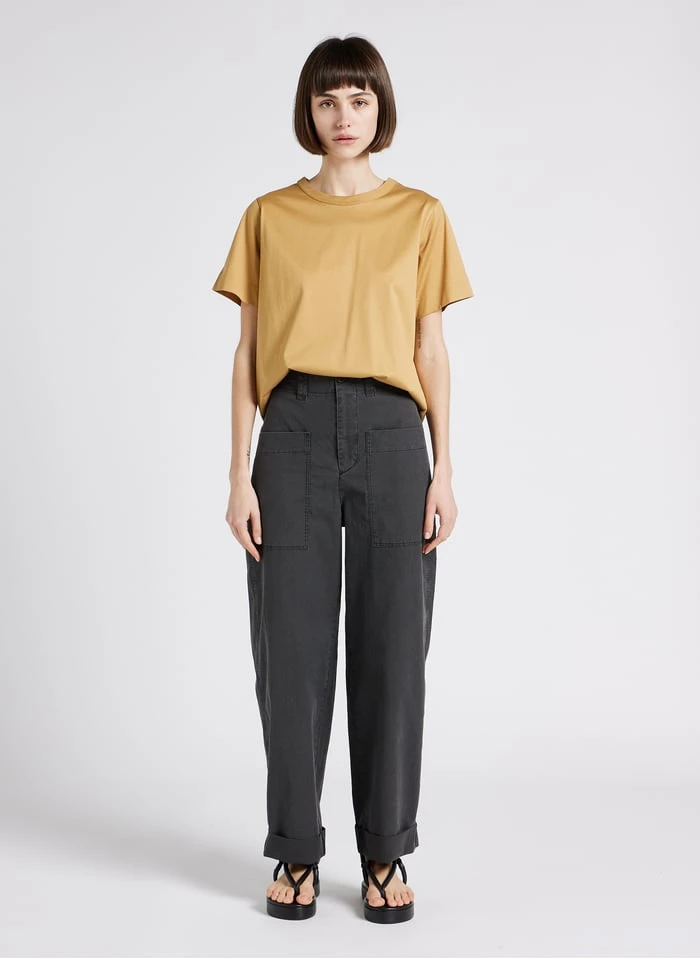 Soeur THABOR - Wijde, Katoenen Broek Met Verwassen Effect | Grijs - Afbeelding 4