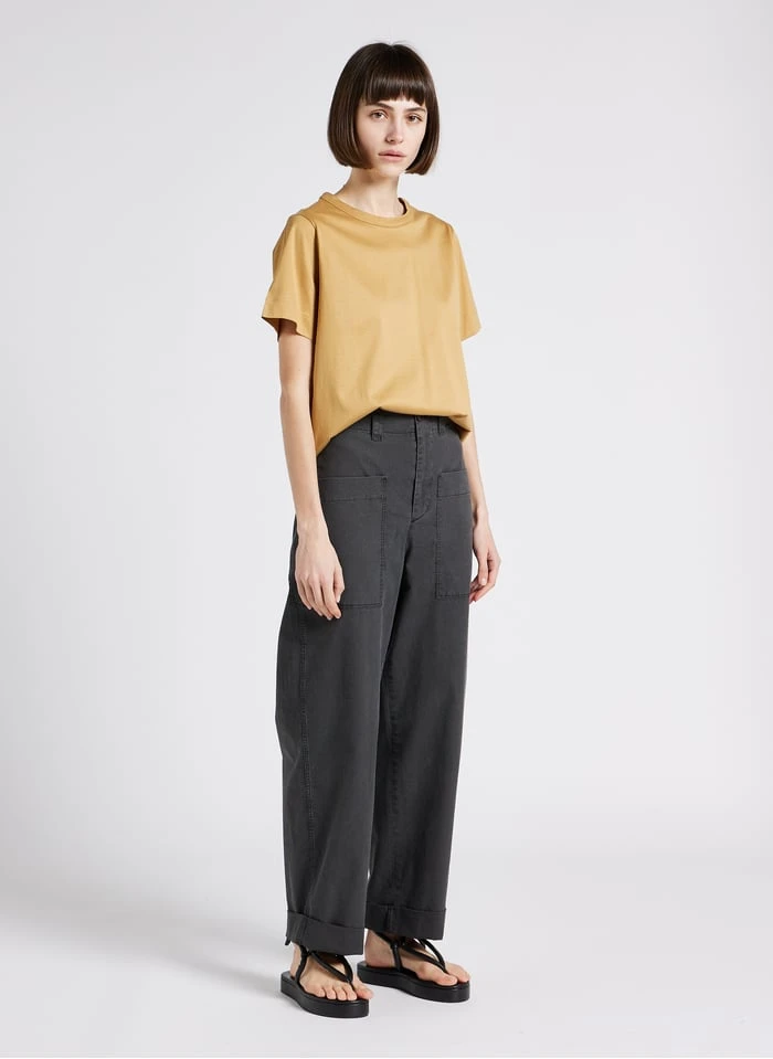 Soeur BASIC - Katoenen T-shirt Met Ronde Hals | Beige - Afbeelding 6