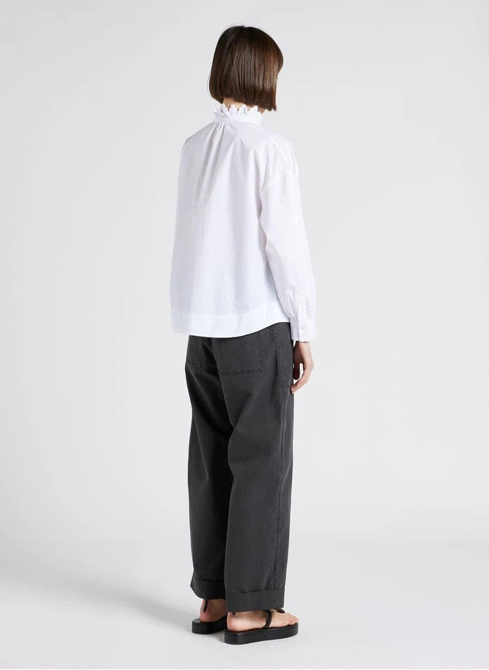 Soeur THABOR - Wijde, Katoenen Broek Met Verwassen Effect | Grijs - Afbeelding 11